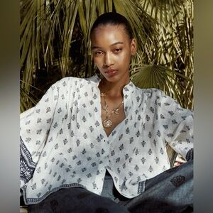 1.	🤍 ZARA White Ruffle Blouse | Romantic Chic ✨Size M